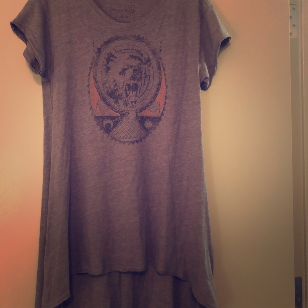 We the Free Gray Medium Long Tee